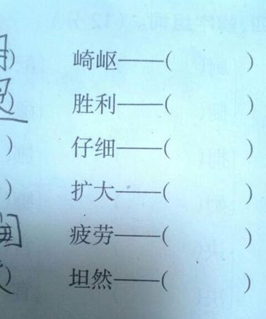 崎岖的近义词,崎岖的近义词是什么词语图3