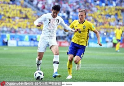 ​世界杯F小组：格兰奎斯特点球定胜局 瑞典1-0韩国