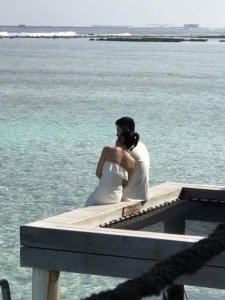 ​陈研希和陈晓结婚照（陈晓陈妍希海边拍婚纱照）